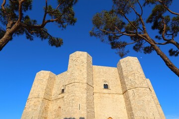 Castel Del Monte in Apulia, Italy. Southern Europe travel destination.