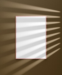 Empty framed canvas for mockups and art illustrations