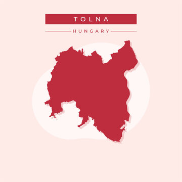 Vector illustration vector of Tolna map Hungary