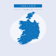 Vector illustration vector of Ireland map Ireland
