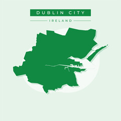 Vector illustration vector of Dublin City map Ireland