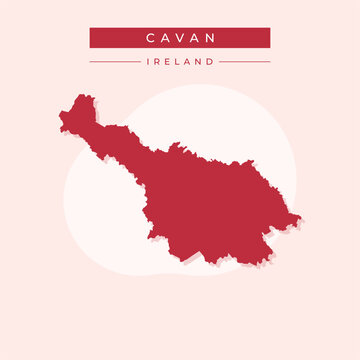 Vector illustration vector of Cavan map Ireland