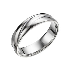 silver ring isolated on transparent background 1