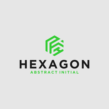 fh hf hexagon logo design