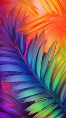 Obraz premium A close up of a multicolored feather
