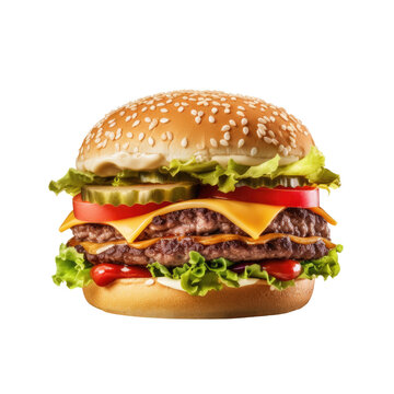 burger isolated on transparent background