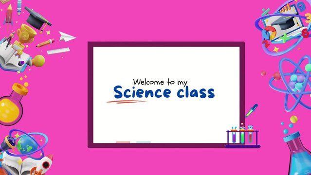 Animation slide Presentation with science concept