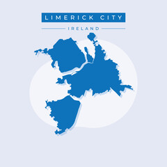 Obraz premium Vector illustration vector of Limerick City map Ireland