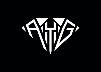 Modern letter A Y G diamond shape logo And initial monogram A Y G letter logo vector template
