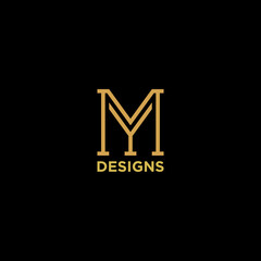letter my or ym luxury monogram logo design