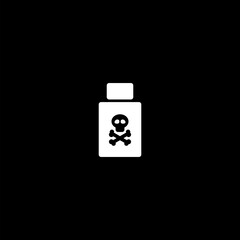 Bottle of poison vector sketch icon isolated on background. 