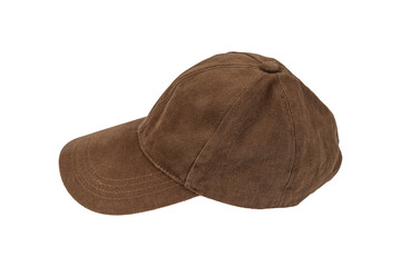 Light brown cap isolated on white background.