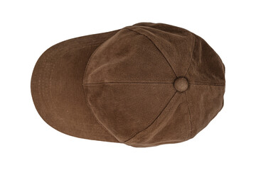 Light brown cap isolated on white background.