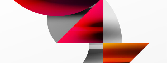 Geometric abstract background with abstract geometric shapes. Concept of creative technology, digital art, social communication, modern science for poster, cover, banner, brochure, website