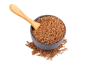 Buckwheat groats in a bowl
