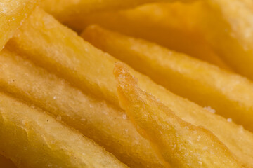 Fried potatoes closeup