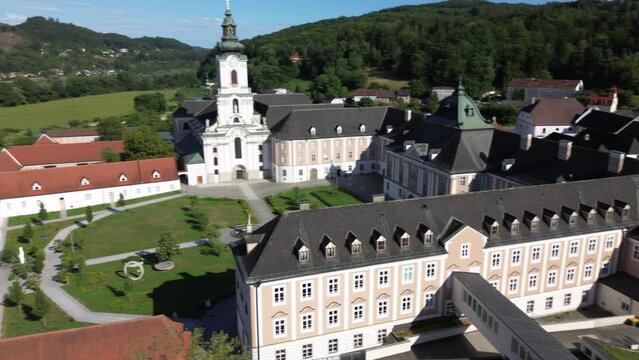 aerial of Wilhering abbey in Upper Austria