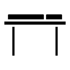 physiotherapy table glyph 