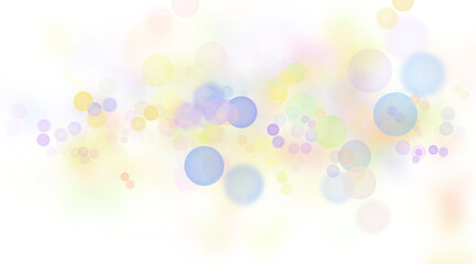 abstract blur bokeh banner shape background. rainbow colors, pastel purple, blue, gold, green, yellow, white, silver, pink bokeh
