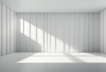 Bright light fills an empty room through a window creating a serene atmosphere, construction image