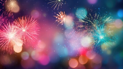 Obraz na płótnie Canvas background shiny colorful fireworks background
