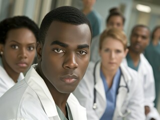 Fototapeta premium Guardians of Health: A Cross-Section of Medical Heroes