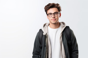 Obraz premium university student on white