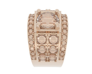 Engagement ring isolated on background. 3d rendering - illustration