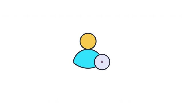 animated illustration concept of people being offline or inactive. with a white and green background. 4K Videos