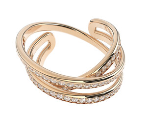 Fototapeta premium Engagement ring isolated on background. 3d rendering - illustration