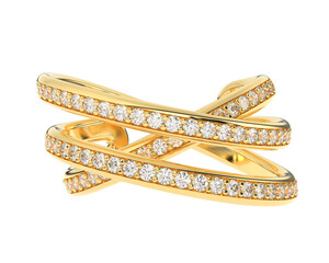 Engagement ring isolated on background. 3d rendering - illustration