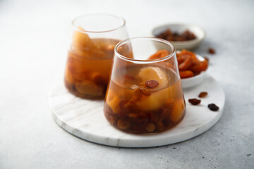 Healthy refreshing dried fruits drink