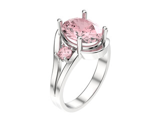 Jewelry isolated on background. 3d rendering - illustration