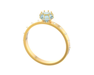 Obraz premium Jewelry isolated on background. 3d rendering - illustration