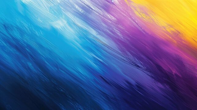 Abstract multicolored gradients of dark blue, cyan, purple and yellow colors for background.