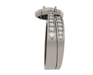 Jewelry isolated on background. 3d rendering - illustration