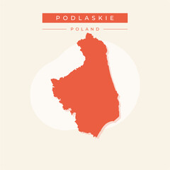 Vector illustration vector of Podlaskie map Poland