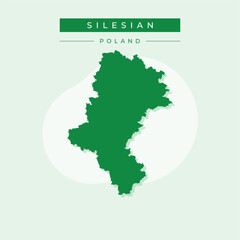 Vector illustration vector of Silesian map Poland