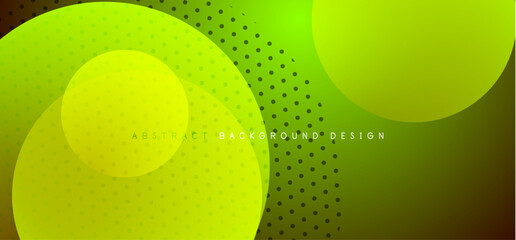 Abstract tech circles vector background, technology digital bubbles