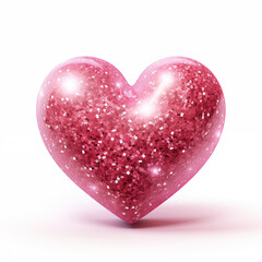 Pink glitter heart