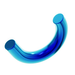 3D Illustration of Y2K Geometric Shape