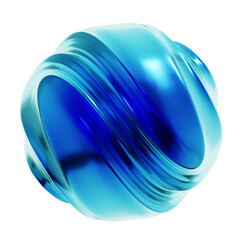 3D Illustration of Y2K Geometric Shape