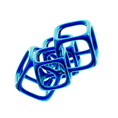 3D Illustration of Y2K Geometric Shape