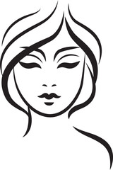 Face Woman icon, paintbrush
