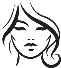 Face Woman icon, paintbrush