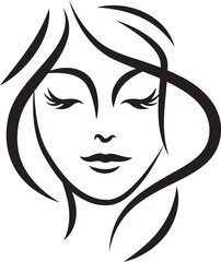 Face Woman icon, paintbrush