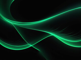 Naklejka premium Abstract green wave background, green abstract background, green background, green neon light background