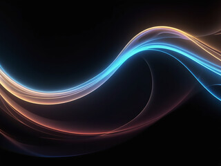 Obraz premium Abstract blue wave background, blue abstract background, blue background, blue neon light background