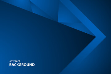 Obraz premium Blue arrow triangle vector background for corporate concept, template, poster, brochure, website, flyer design. Vector illustration