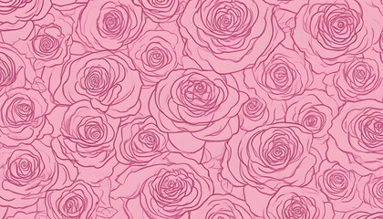 pink roses pattern wallpaper HD